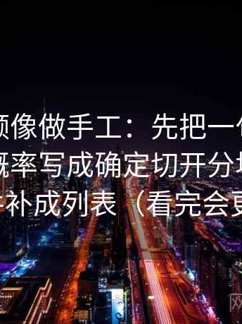 蘑菇视频像做手工：先把一句话里有没有把概率写成确定切开分块，再把条件补成列表（看完会更顺）